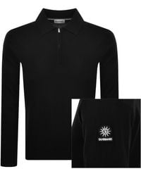 Sandbanks - Knitted Quarter Zip Polo T Shirt - Lyst