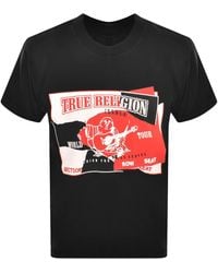 TRUE RELIGION - Short Sleeve Torn Logo T Shirt - Lyst