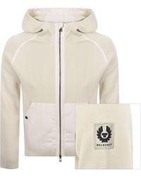 Belstaff - Full Zip Knit Hoodie Birch - Lyst
