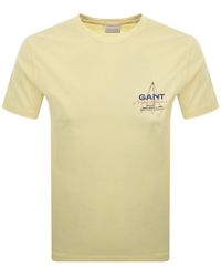 GANT - Graphic Short Sleeve T Shirt - Lyst