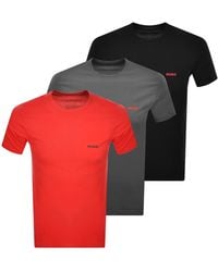 HUGO - 3 Pack Crew Neck T Shirts - Lyst