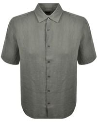 BOSS - Boss Rash 2 Short Sleeved Linen Shirt - Lyst