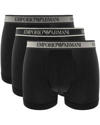 Armani - Emporio Underwear 3 Pack Trunks - Lyst