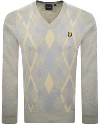 Lyle & Scott - Argyle Knitted Jumper - Lyst