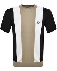 Fred Perry - Stripe Fine Knit T Shirt - Lyst