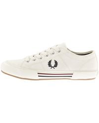 Fred Perry - B708 Canvas Trainers Snow - Lyst