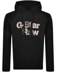 G-Star RAW - Raw Painted Logo Hoodie - Lyst