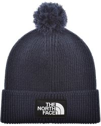 The North Face - Pom Logo Beanie Hat - Lyst