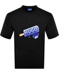 HUGO - Noglasy Graphic T Shirt - Lyst
