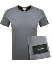 Calvin Klein - Jeans Sueded Badge T Shirt - Lyst