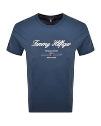 Tommy Hilfiger - Script Logo T Shirt - Lyst