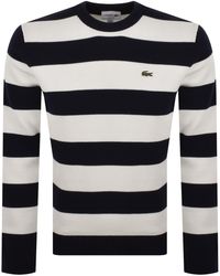 Lacoste - Striped Knit Jumper - Lyst