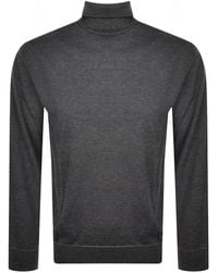 Armani - Emporio Roll Neck Logo Wool Jumper - Lyst