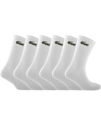 Lacoste - 6 Pack Sport Crew Socks - Lyst