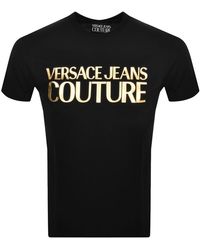 Versace - Couture Foil Logo T Shirt - Lyst