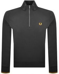 Fred Perry - Half Zip Sweatshirt Anchor - Lyst