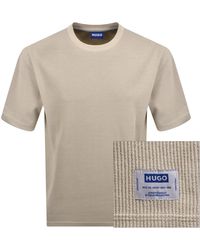 HUGO - Nuwaffle T Shirt - Lyst