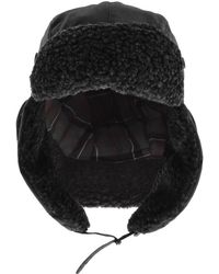 men's barbour fleece lined trapper waxed hat
