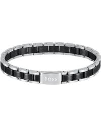 BOSS BUSINESS - Boss Metal Link Essentials Bracelet - Lyst