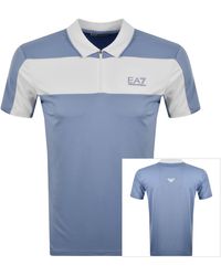 EA7 - Emporio Armani Tennis Pro Zip Polo - Lyst