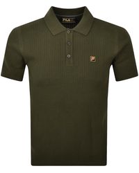 Fila - Fila Sander Textured Knit Polo T Shirt - Lyst