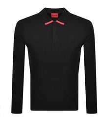HUGO - Dalomo Long Sleeve Polo T Shirt - Lyst