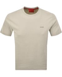 HUGO - Austin Waffle T Shirt - Lyst