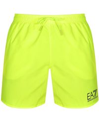 EA7 - Emporio Armani Logo Swim Shorts - Lyst