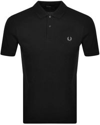 Fred Perry Cotton Plain Polo T Shirt in 