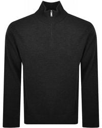 Calvin Klein - Merino Wool Zip Neck Jumper - Lyst