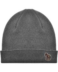 Paul Smith - Rib Zebra Wool Beanie Hat - Lyst
