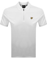 Lyle & Scott - Qaurter Zip Polo T Shirt - Lyst