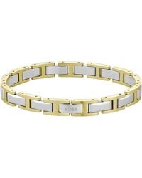 BOSS BUSINESS - Boss Nolan Two Tone Linked Chain Bracelet - Lyst