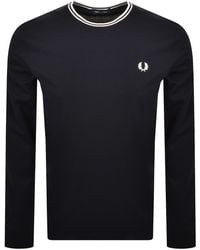 Fred Perry - Twin Tipped Long Sleeved T Shirt - Lyst