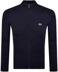 Lacoste - Full Zip Knit Jumper - Lyst