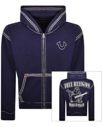 TRUE RELIGION - Zip Up Hoodie Eclipse - Lyst