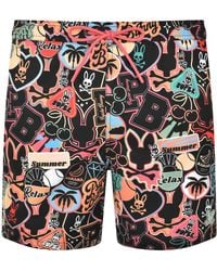 Psycho Bunny - Marco Print Swim Shorts - Lyst