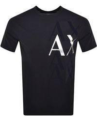 Armani Exchange - Crew Neck Logo T Shirt - Lyst