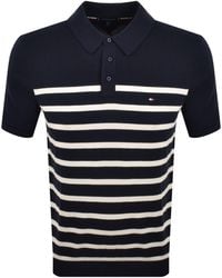 Tommy Hilfiger - Knit Striped Polo T Shirt - Lyst