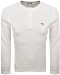 Lacoste - Waffle Long Sleeve T Shirt - Lyst