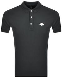Replay Short Sleeved Logo Polo T Shirt - Gray