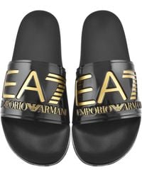 EA7 - Emporio Armani Beach Sliders Shiny - Lyst