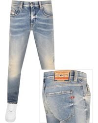 DIESEL - D Strukt Slim Fit Light Wash Jeans - Lyst