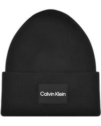 Calvin Klein - Fine Cotton Rib Beanie Hat - Lyst