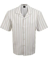 BOSS BUSINESS - Boss Lars Short Sleeve Shirt Open - Lyst