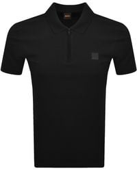 BOSS - Boss Passerzip Polo T Shirt - Lyst
