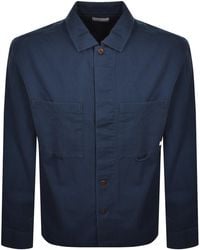 Farah - Farah Marshall Long Sleeve Overshirt Yale - Lyst