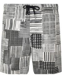 Farah - Farah Redwald Canvas Archive Print Shorts - Lyst