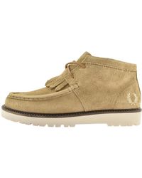 Fred Perry - Kenny Mid Suede Shoe Warm Stone - Lyst