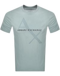 ARMANI EXCHANGE - Crew Neck Logo T Shirt - Lyst